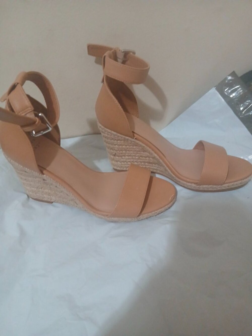 A New Day Women's Lola Espadrille Wedges Tan - Picture 2 of 7